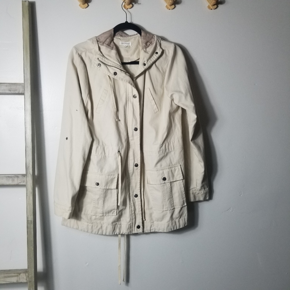 BLU PEPPER WOMEN'S CREAM UTILITY JACKET SIZE SMALL (SEE ALL PHOTOS)